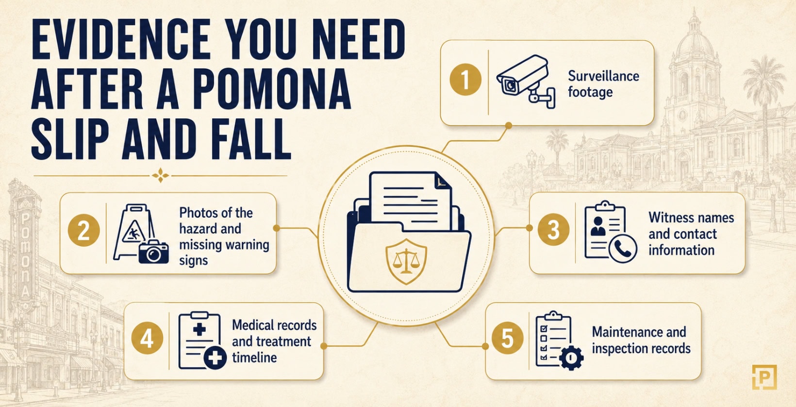 evidence you need after a slip and fall in pomona california