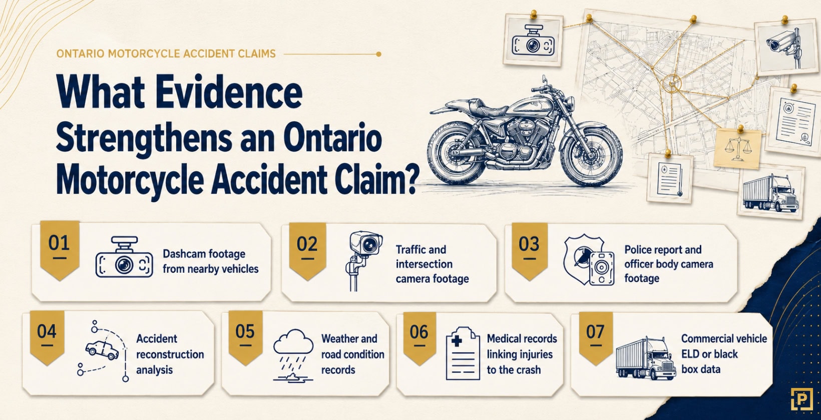 what evidence strengthens an ontario motorcycle accident claim