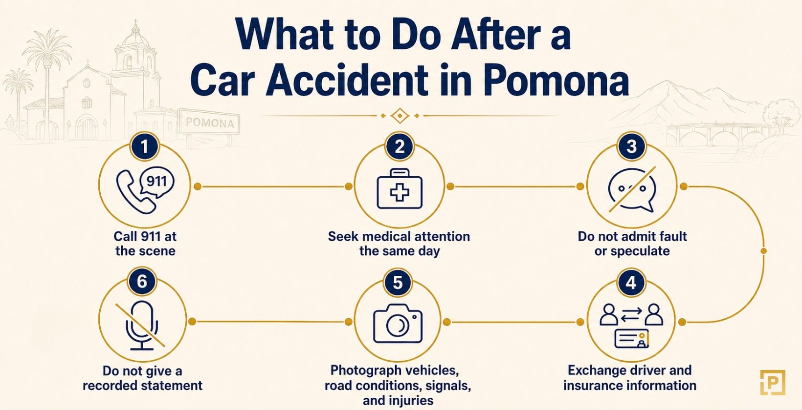 what to do after a car accident in pomona california