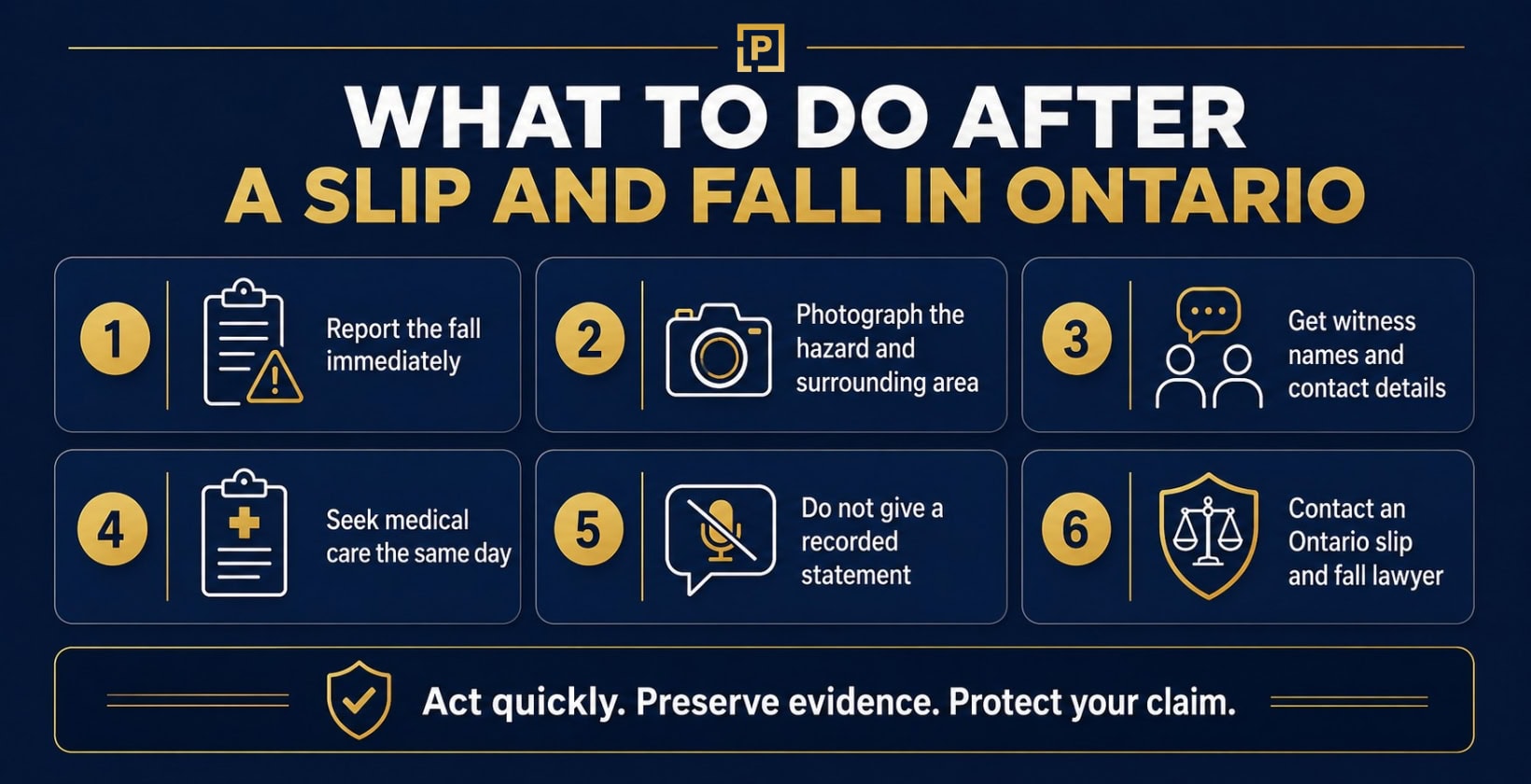 what to do after a slip and fall in ontario california