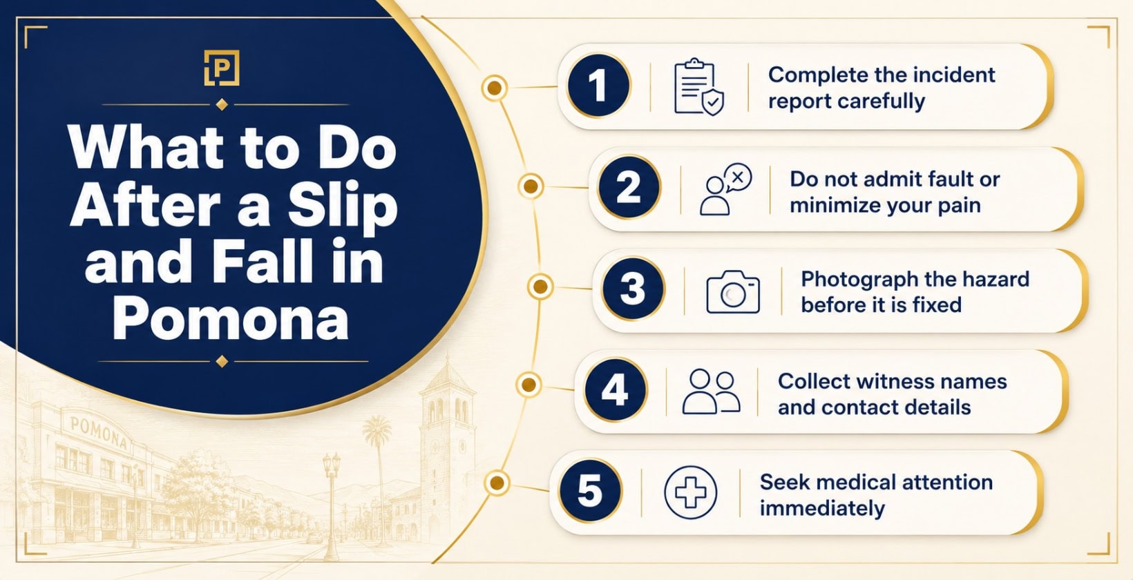what to do after a slip and fall in pomona california