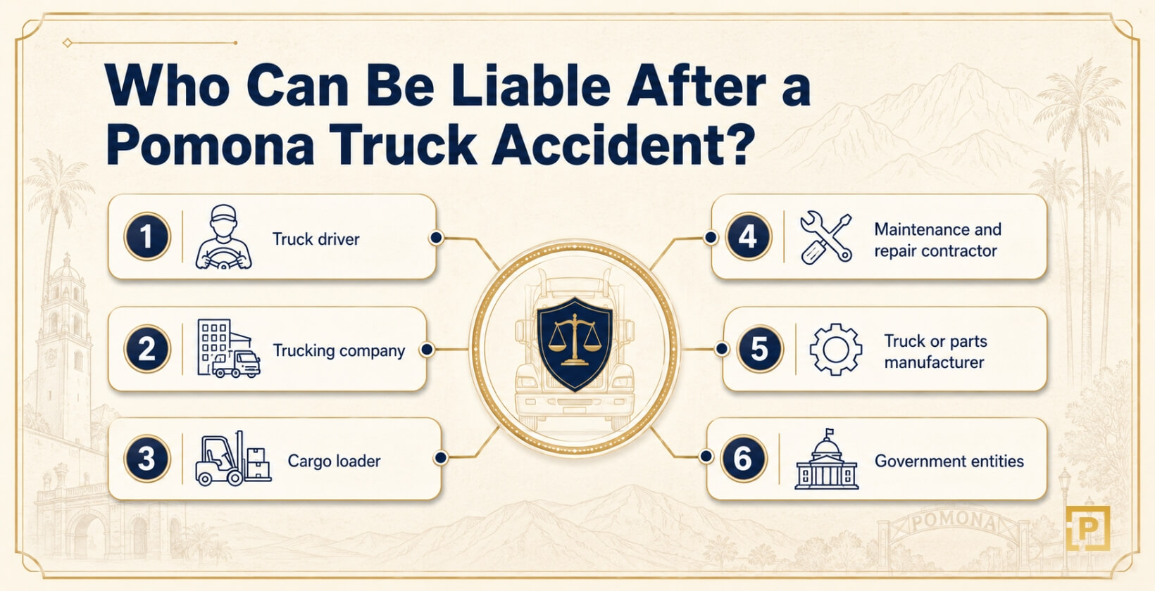 who can be liable after a pomona truck accident