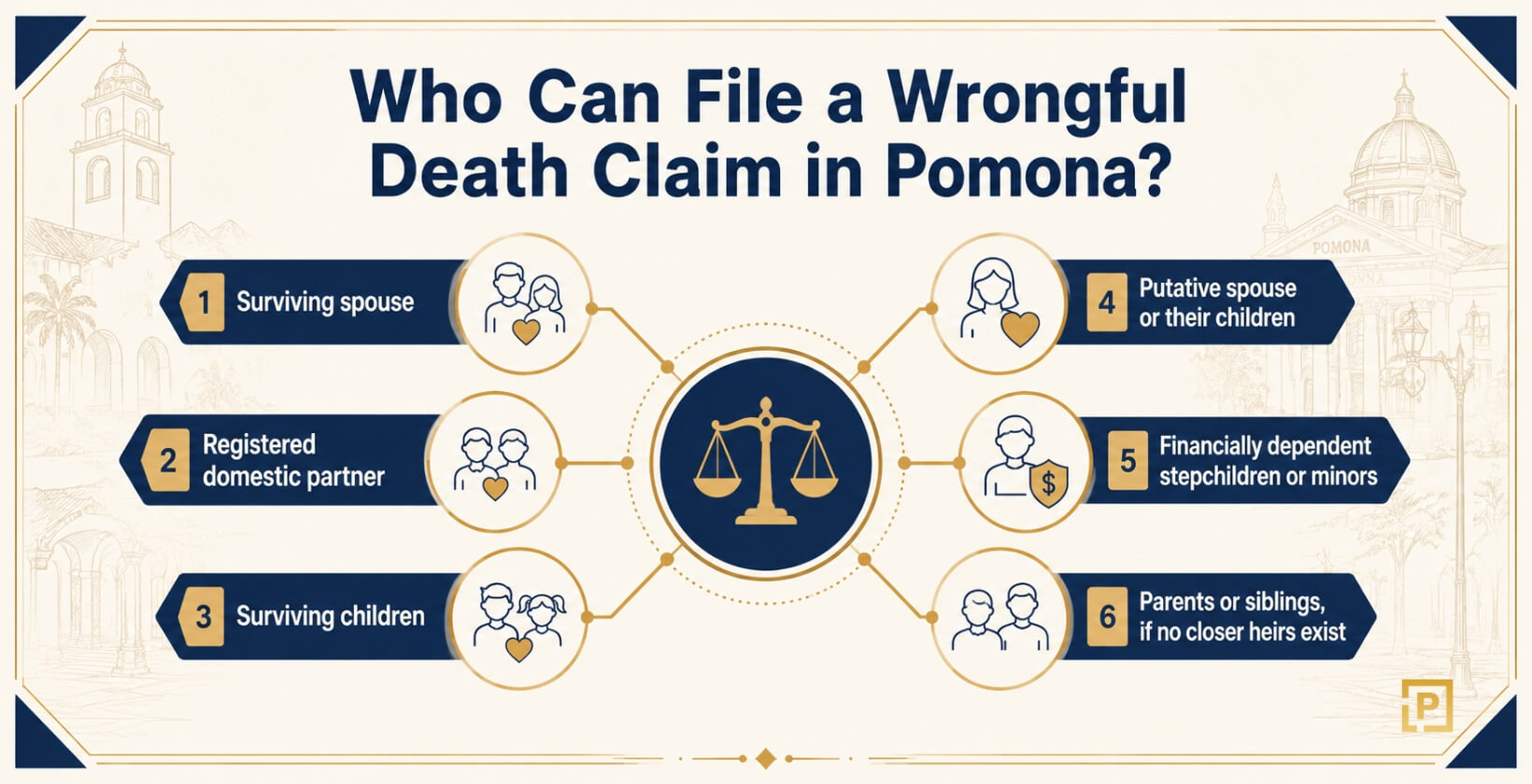who can file a wrongful death claim in pomona california
