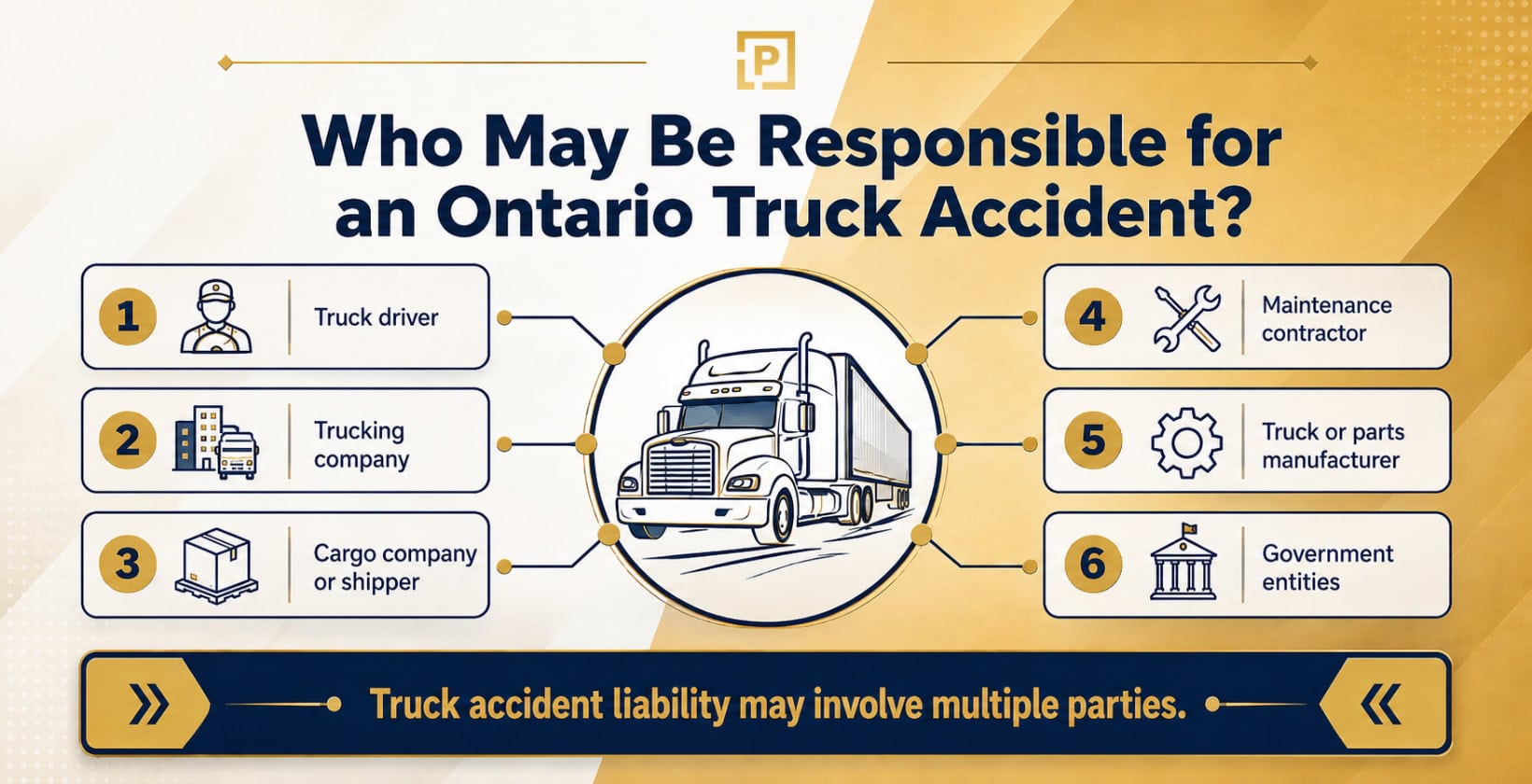 who may be responsible for an ontario truck accident